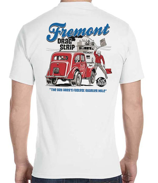 Fremont Drag Strip 1948 Anglia T-Shirt White- Back