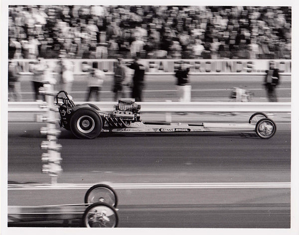 Don The Snake Prudhomme Vintage Dragster 8x10 Black and White Photo