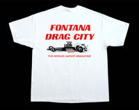 Fontana Drag Strip White T-Shirt - Nitroactive.net