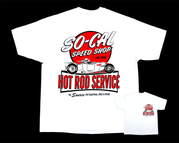 Hot Rod Service So-Cal Speed Shop T-Shirt - White - Nitroactive.net