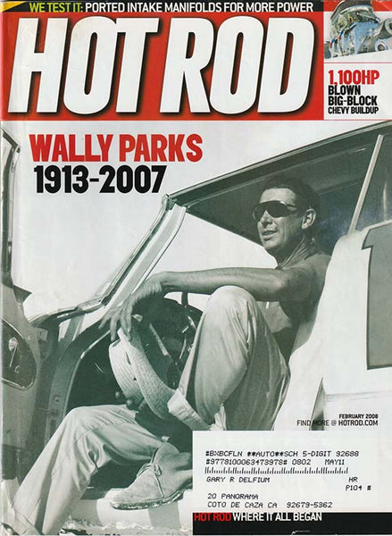 February 2008 Hot Rod Magazine The Wally Parks Cover
