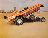 1971 L.A. Hooker Mustang Funny Car Hero Card - front