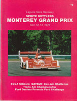 1979 Monterey Grand Prix Program EX+ - NM Condition