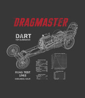 Dragmaster Dart 1962 Road Test T-Shirt artwork