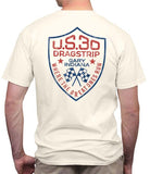 U.S. 30 Drag Strip Retro Recreation T-Shirt Back