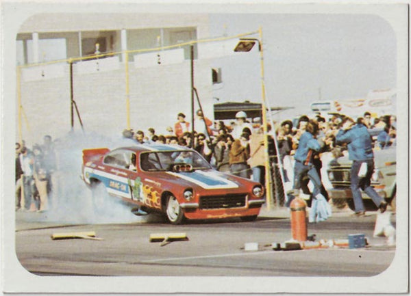 AHRA Race USA Trading Card #25 Mart Higginbotham's Drag On 1972 Vega Funny Car