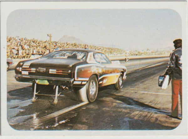 AHRA Race USA Trading Card #57 Bobby Yowell' 1972 Duster Pro Stock Burnout