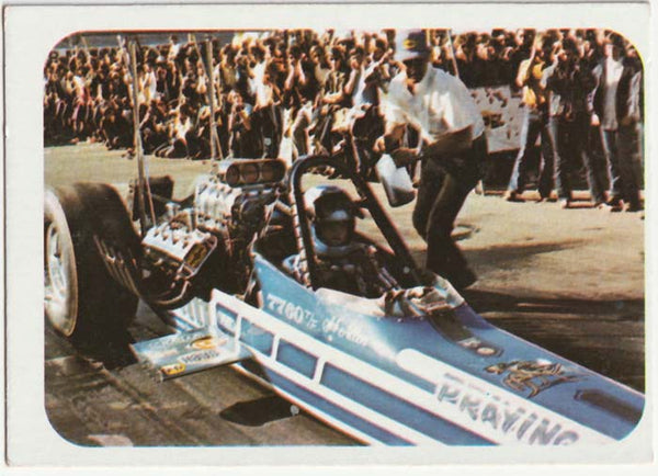 AHRA Race USA Trading Card #68 Jeb Allen Praying Mantis Top Fuel Dragster 