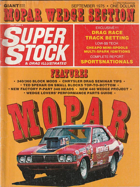 September 1975 Super Stock & Drag Illustrated Magazine