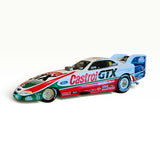 Rare 1 of 2,500 Action RCCA 1:24 Scale 1998 John Force Castrol Mustang Funny Car With Original Box side front view