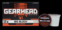 Gearhead Coffee - Big Block Dark Roast Coffee 12 Single-Serve K-Cups
