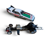 John Force Action RCCA 1:24 Scale 1993 Castrol GTX Oldsmobile Funny Car Die Cast body and chassis