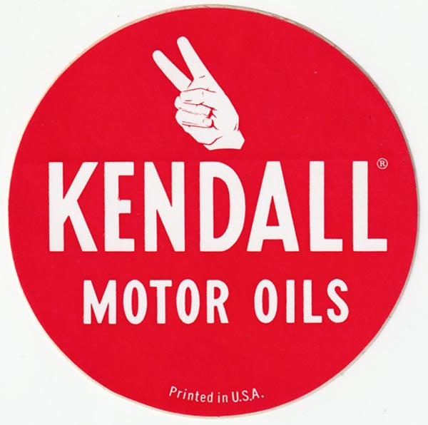 Vintage NOS Kendall Motor Oils Sticker 1980's