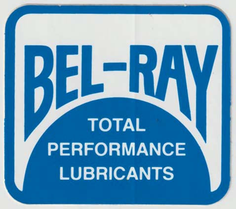 OEM Bel-Ray Total Performance Lubricants Decal Circa 1980s