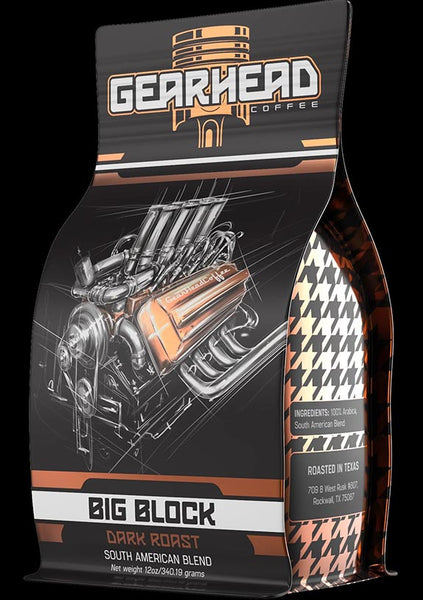 Gearhead Coffee - Big Block Dark Roast Coffee 12oz Bag