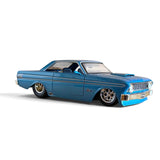 Jada Big Time Muscle 1:24 Die Cast 1964 Metallic Blue Ford Falcon Pro Street front passenger side