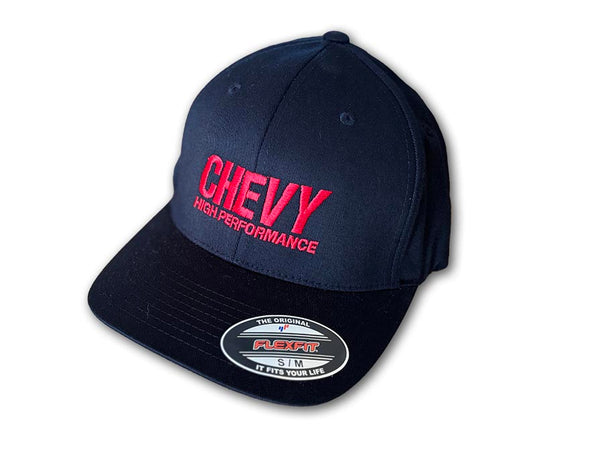 Chevy High Performance Black Hat Red Script