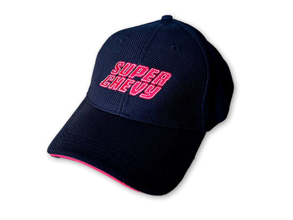 Super Chevy Black Adjustable Hat Red Script Logo