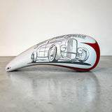 Motorcycle gas tank side view