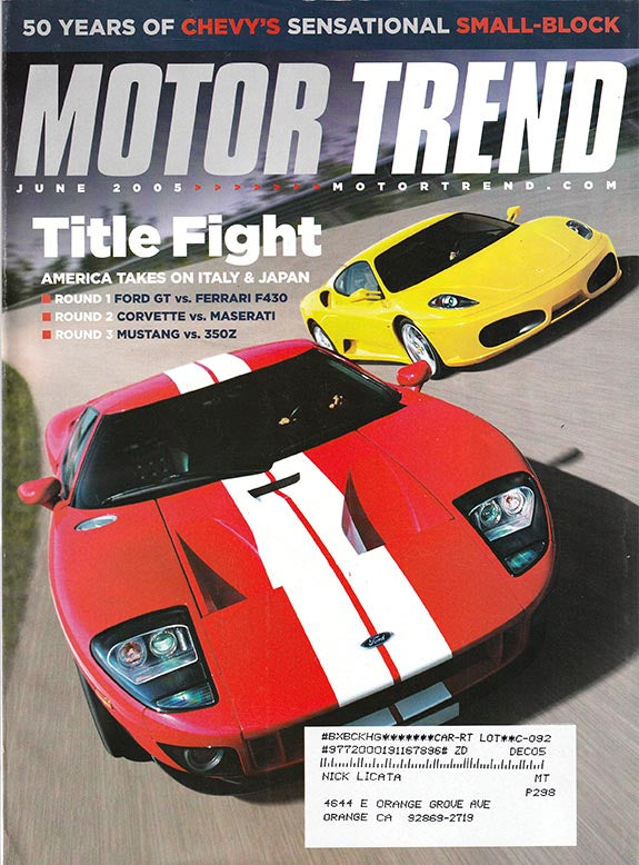 June 2005 Motor Trend Magazine 