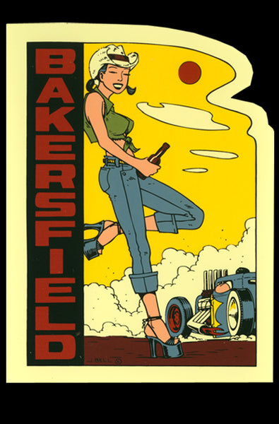 Red Letter Girl Bakersfield Sticker - Nitroactive.net