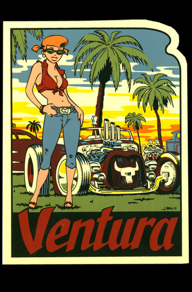 John Bell - Red Letter Girl Ventura Sticker - Nitroactive.net