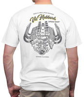 Vic Hubbard Speed Shop Engine White T Shirt