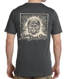 Malibu Shirts Lions Drag Strip Nitro Gray T-Shirt Back - nitroactive.net