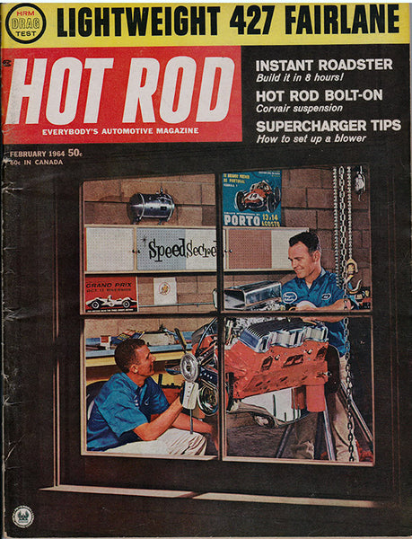 February 1964 Hot Rod Magazine Cover