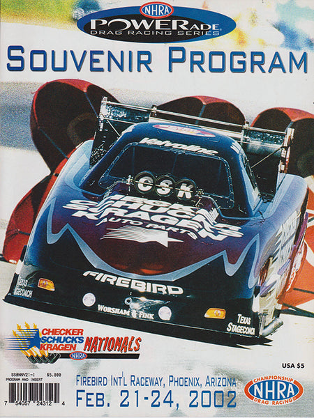 2002 NHRA Checker Schucks Kragen Nationals Program Firebird Raceway - Nitroactive.net