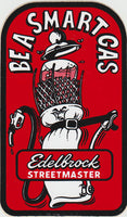 Original Vintage 1970's Edelbrock Ba Smart Gas Sticker - Nitroactive.net