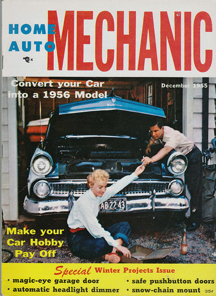 December 1955 Home Auto Mechanic Magazine Cover