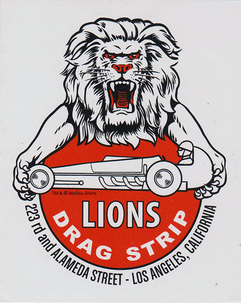 Lions Drag Strip Vinyl Sticker