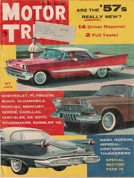December 1956 Motor Trend Magazine