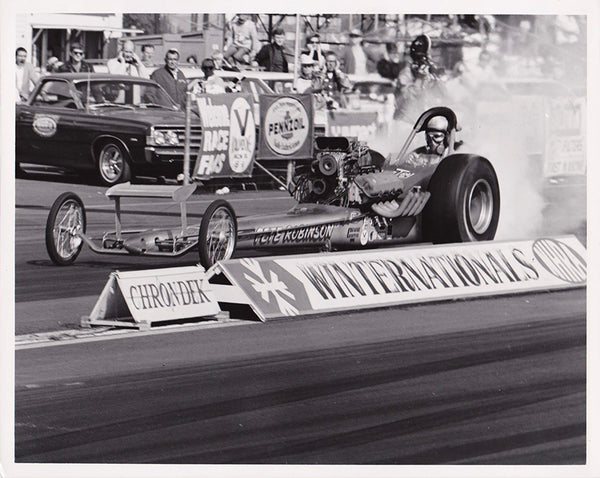 Sneaky Pete Robinson Top Fuel Dragster 8x10 Black and White Photo