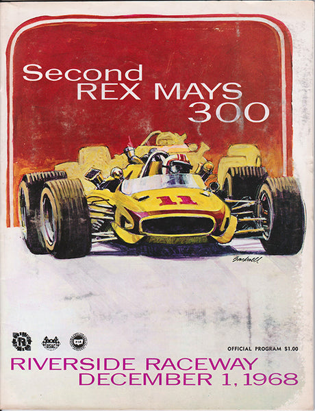 Second Rex Mays 300 Program Riverside Raceway 1968 - Nitroactive.net
