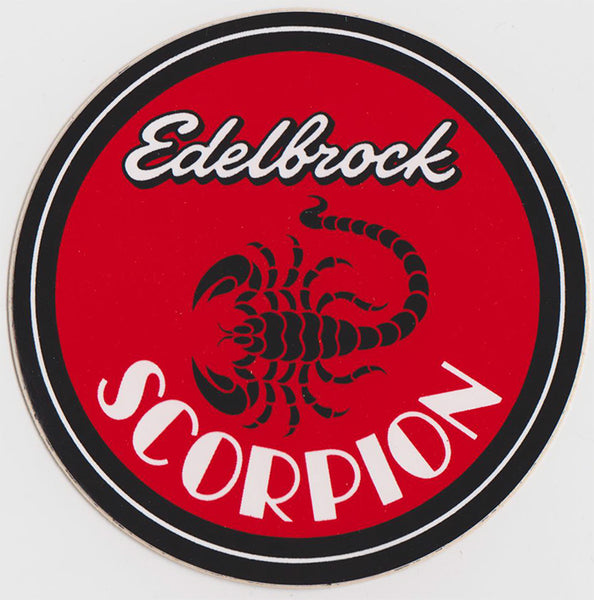 Edelbrock Scorpion Sticker 1970s - Nitroactive.net