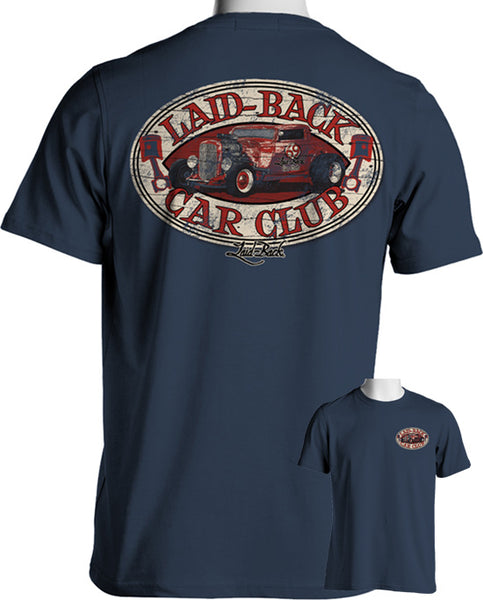 Laid-Back Car Club T-Shirt Blue - Nitroactive.net