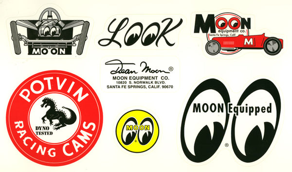 Moon Racing Decals Traditional Moon Decal Sheet - Nitroactive.net