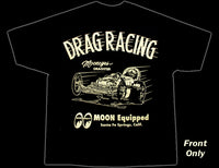 Moon Equipped Black Drag Racing T-Shirt