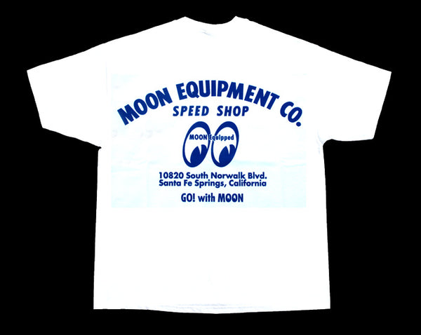 Moon Equipment Speed Shop Whte T-Shirt - Nitroactive.net