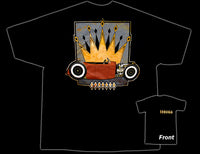 Snoooky's Crown Hot Rod Black T-Shirt - Nitroactive.net