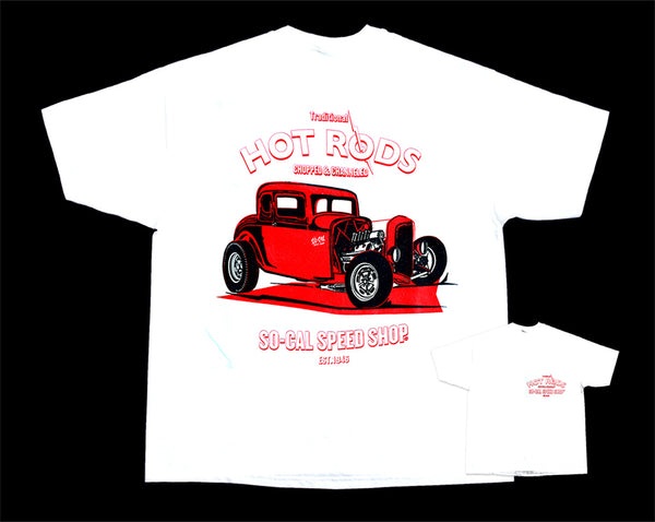 Five-Window Coupe So-Cal Speed Shop T-Shirt - White - Nitroactive.net