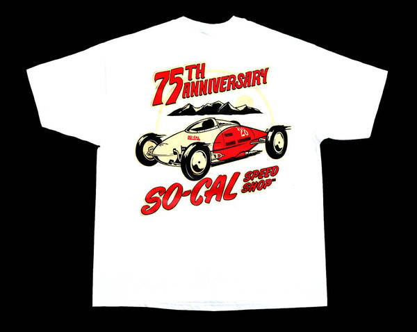 So-Cal Speed Shop 75th Anniversary T-Shirt White - Nitroactive.net