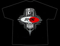 So-Cal Speed Shop Piston Pinstripe T-Shirt Black Back - Nitroactive.net