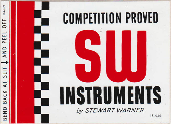 Original Vintage Stewart Warner Sticker 1970's - Nitroactive.net