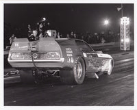 The Blue Max Mustang Funny Car Black & White Photo