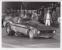 Shirley Muldowney Mustang Funny Car 8x10 Black and White Photo