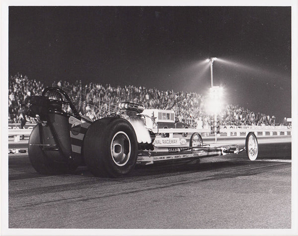 Vintage Beebe & Mulligan Top Fuel Dragster Black and White 8x10 Photo 