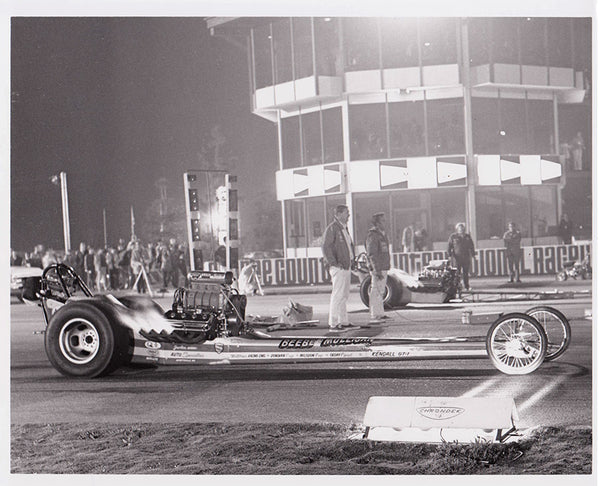 Vintage Beebe & Mulligan Top Fuel Dragster OCIR Black and White Photo